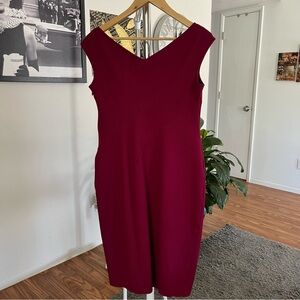 Lafayette 148 New York Burgundy Mini Dress